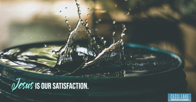 “HE SATISFIES” image