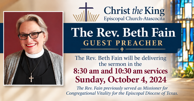 Special Speaker: The Rev. Beth Fain
