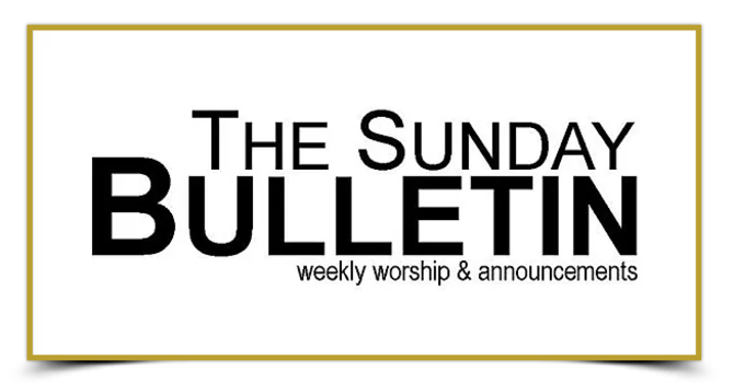 Sunday Worship Bulletin image