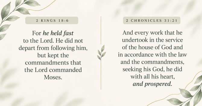 2 Kings 18:6  &  2 Chronicles 31:21  image