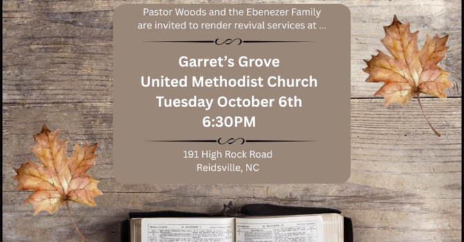 Service at Garret's Grove United Methodist Church