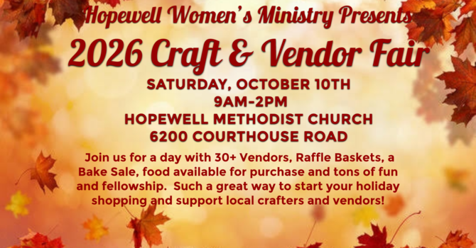 Women's Ministry 2026 Craft and Vendor Fair