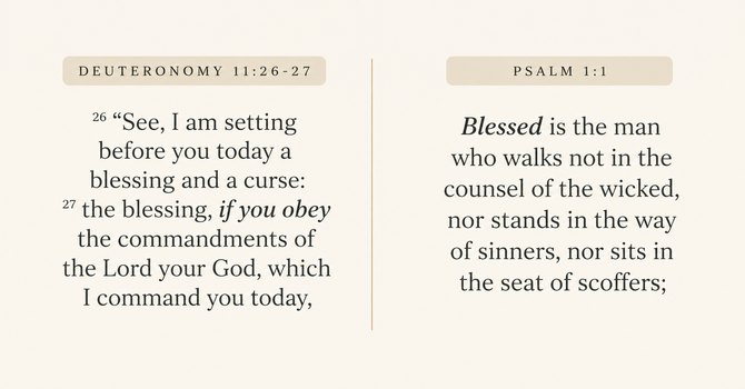 Deuteronomy 11:26-27 & Psalm 1:1  image
