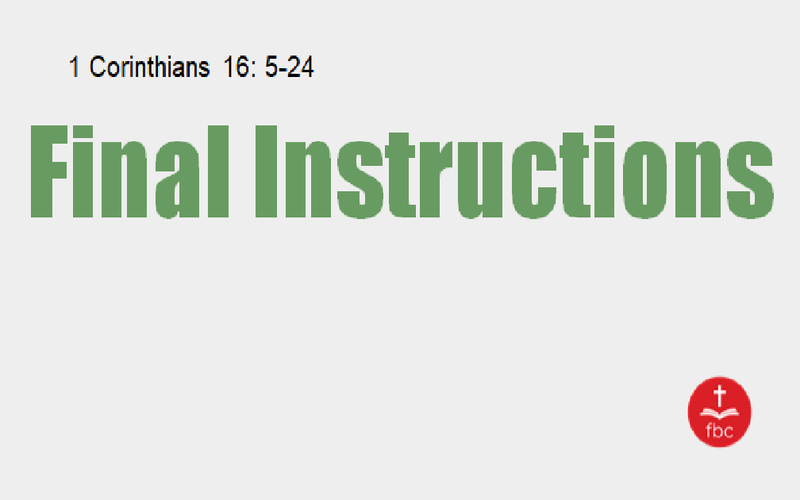 Final Instructions