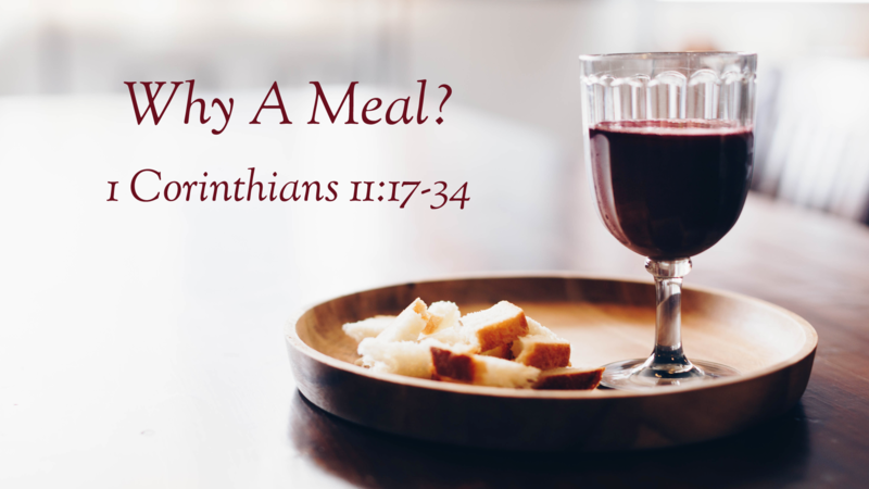 Why A Meal?