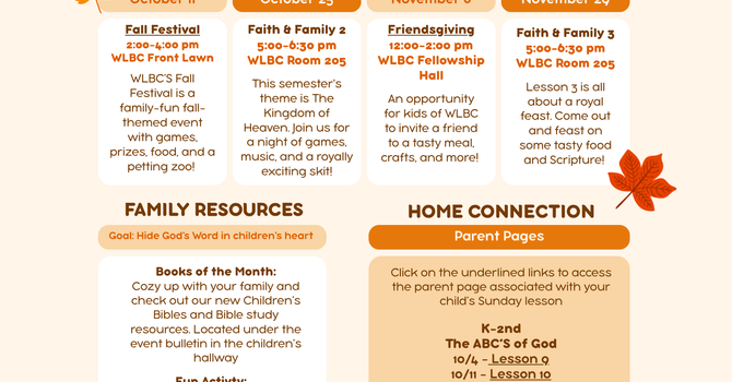October Elementary Newsletter image