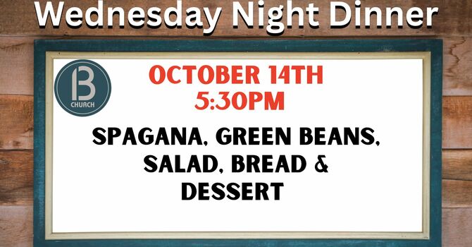 Wednesday Evening Family Meal
