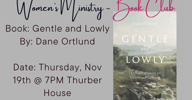 Monthly Women's Book Club October 2nd