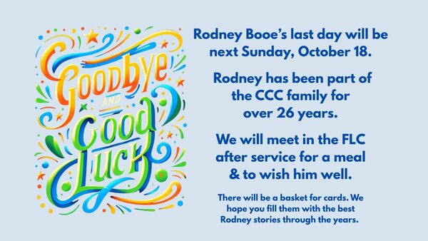 FAREWELL MEAL FOR RODNEY