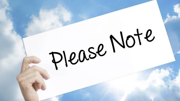 Please Note