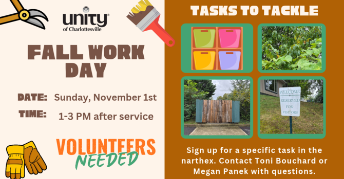 Unity of Charlottesville Work Day!
