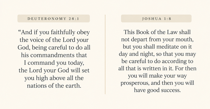 Deuteronomy 28:1 & Joshua 1:8  image