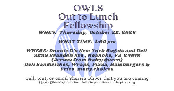 OWLS OUT TO LUNCH