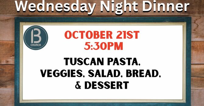 Wednesday Evening Family Meal