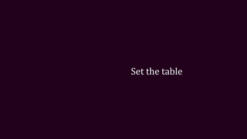Set The Table 