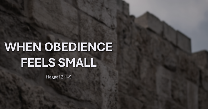 When Obedience Feels Small