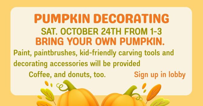 Pumpkin Decorating Event