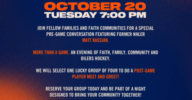 Edmonton Oilers Faith & Family Night at Rogers Place
