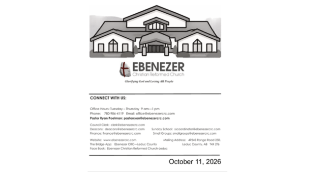 October 11, 2026 Bulletin