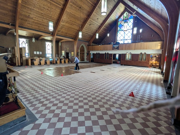 Church Nave Floor Refinishing Project