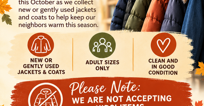  October Jacket & Coat Drive! 