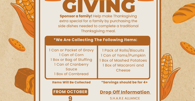 S.H.A.R.E. Alliance Thanksgiving Food Drive image