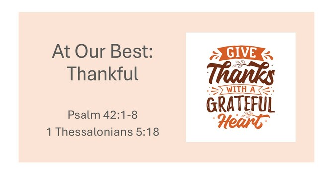 At Our Best: Thankful