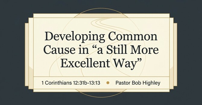 Developing Common Cause in "a Still More Excellent Way"
