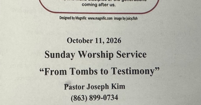 Sermon For October 11, 2026 "From Tombs to Testimony"