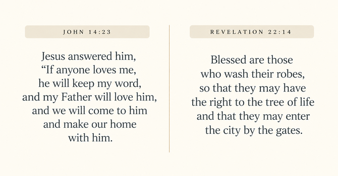 John 14:23 & Revelation 22:14  image