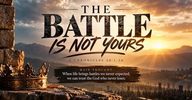 The Battle Is Not Yours