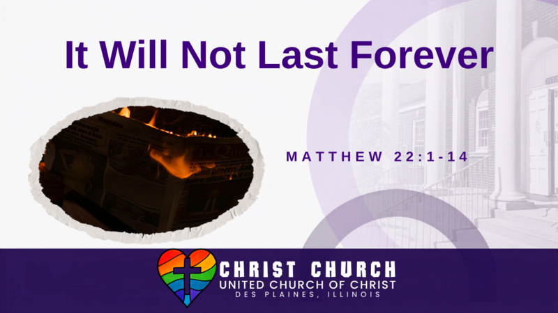 It Will Not Last Forever