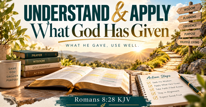 "Understand & Apply What God has Given"