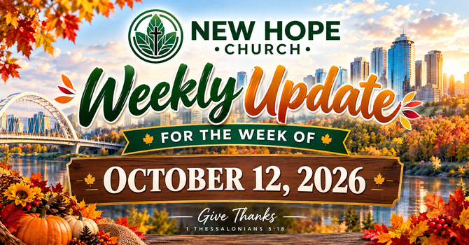 Weekly Update for the week of October 12, 2026