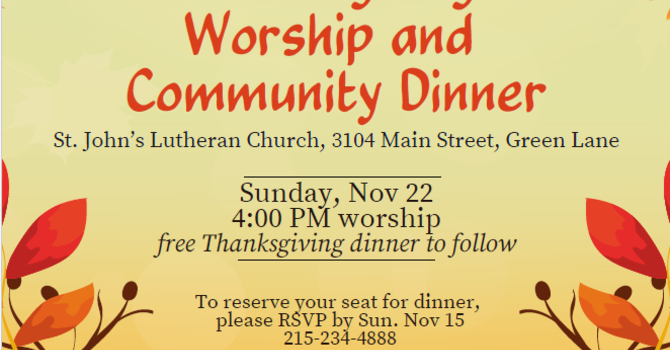 Thanksgiving Worship and Community Dinner