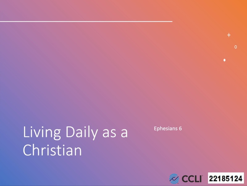 LIVING DAILY AS A CHRISTIAN