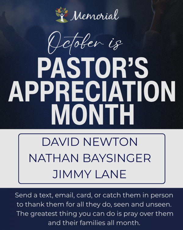 Pastor Appreciation Month