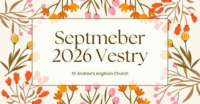September Vestry Meeting Minutes