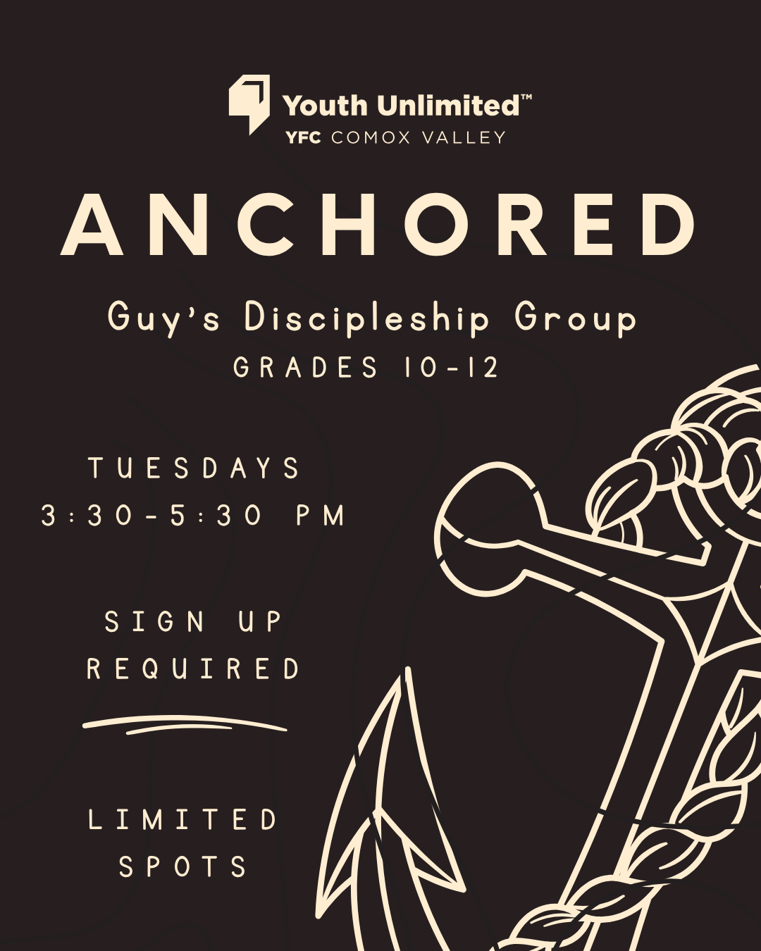 Anchored: Boys Discipleship Group (Grades 10-12)