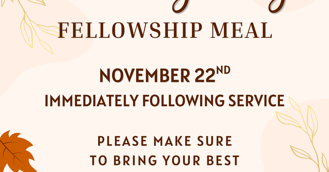 Thanksgiving Fellowship Meal