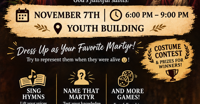 Koinonia "All Saints Day" Party