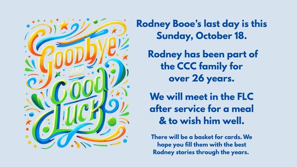 FAREWELL MEAL FOR RODNEY
