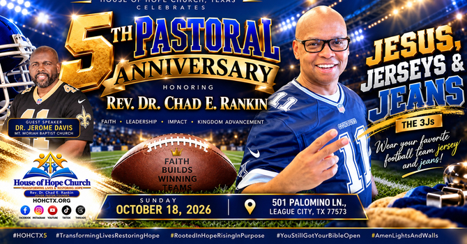 Dr. Chad E. Rankin's 5th Pastoral Anniversary