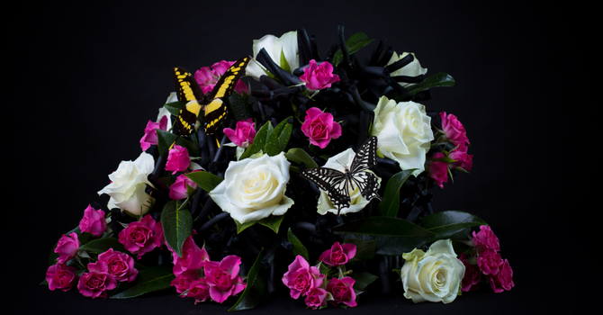 Flower dedication invitation image