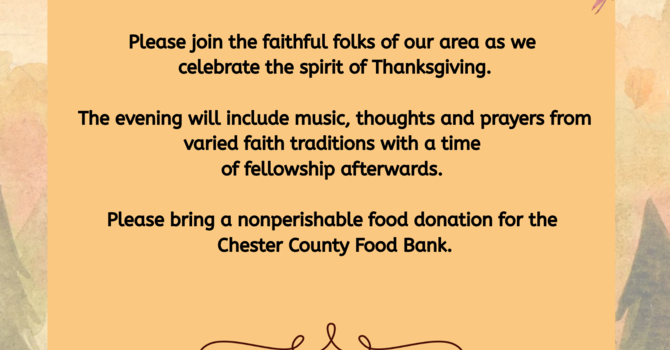 Interfaith Thanksgiving Prayer Service