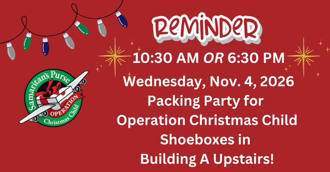 Operation Christmas Child Packing Party