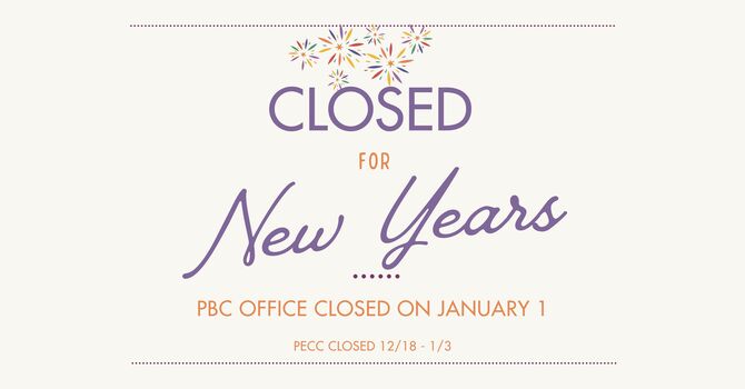 PBC Closed for New Years