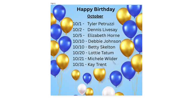 October Birthdays