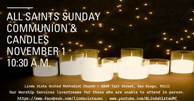 COMMUNITY ALL SAINTS SUNDAY WORSHIP AT 10:30 A.M.
