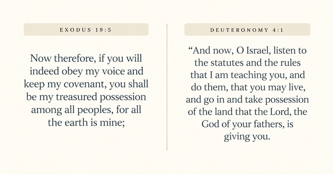 Exodus 19:5 & Deuteronomy 4:1 image